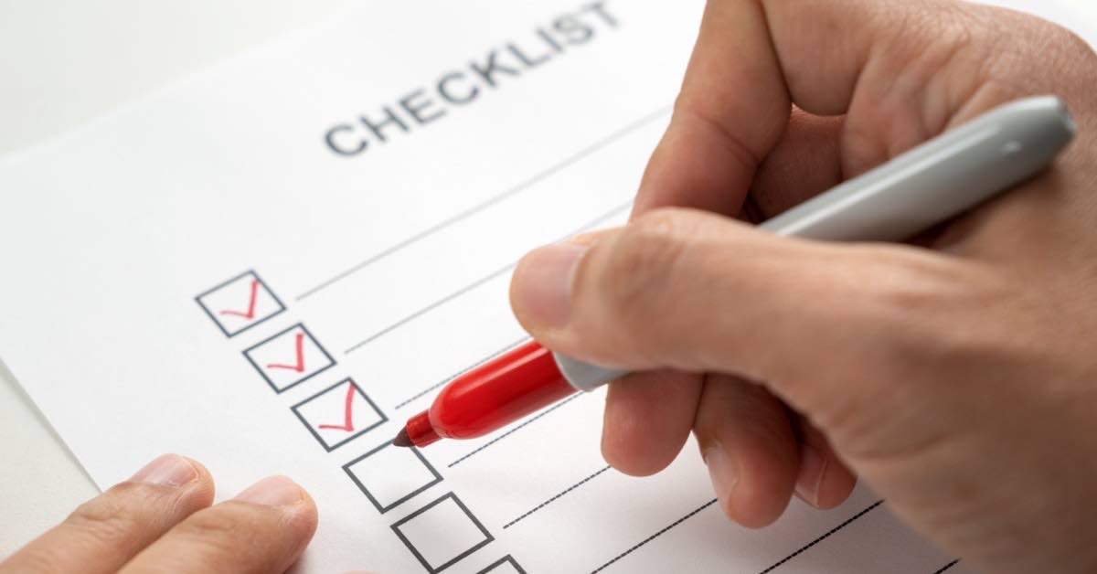 comprehensive checklist