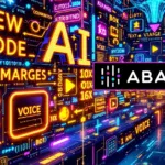Illustration of Abacus.AI logo with AI technology graphics