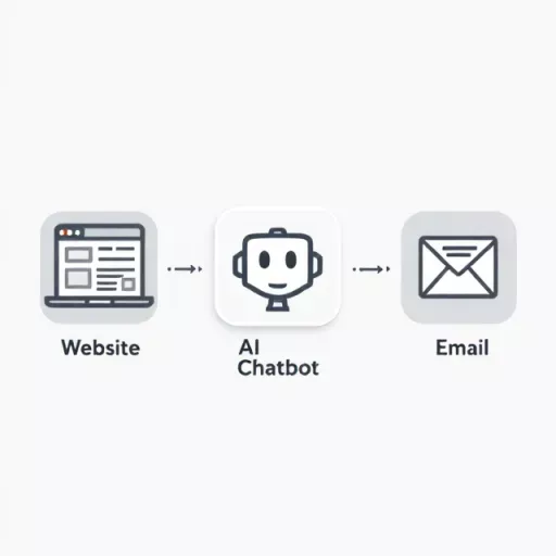 Small business owner working on AI chatbot setup on a laptop