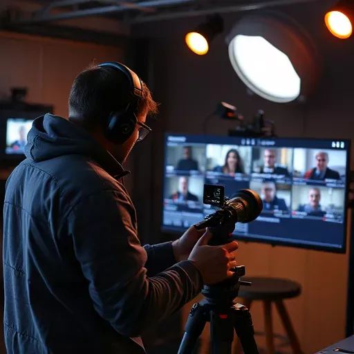 Illustration showing AI technology integrated in video production process
