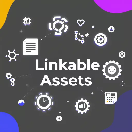 Infographic showing various types of linkable assets like guides, tools, and research that attract natural backlinks