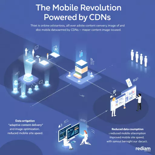 Illustration of mobile devices accessing content via a CDN