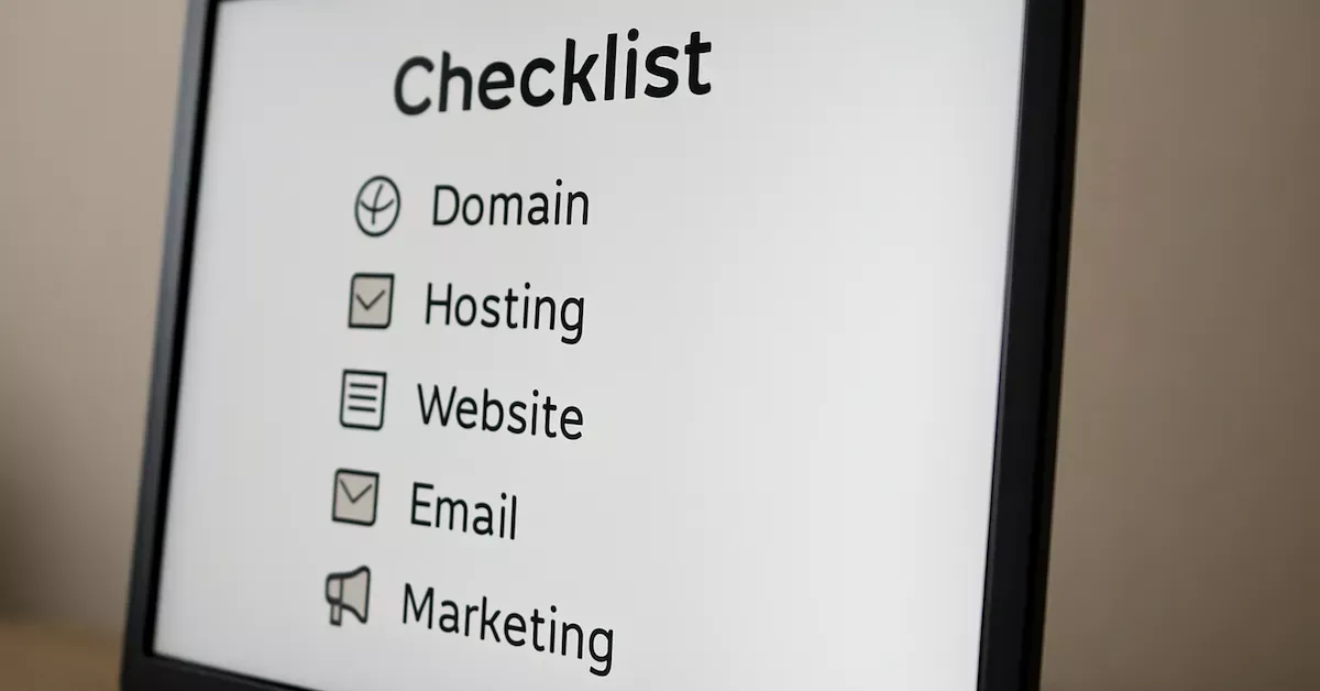 A list of services for building and running a small business website.