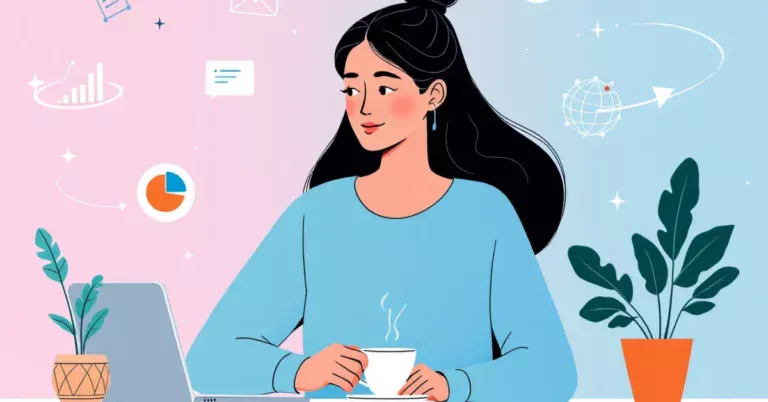 Illustration of a solopreneur juggling multiple projects