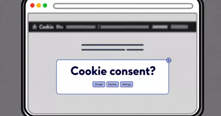 Illustration explaining website cookies and their uses