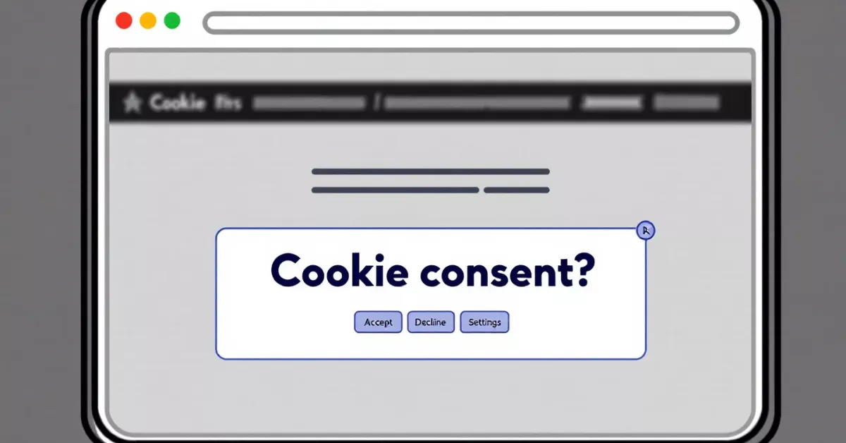 Illustration explaining website cookies and their uses