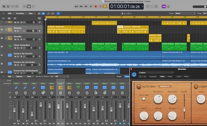Logic Pro workspace